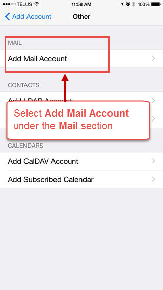 iphone email setup